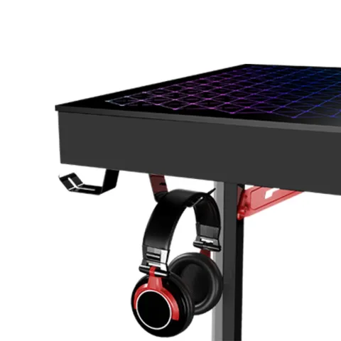 Стол компьютерный игровой Eureka со стеклянной столешницей и RGB-подсветкой GTG-I43 Explorer edition