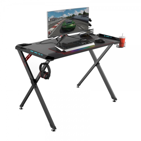 Стол компьютерный игровой Eureka X1 S, чёрный
