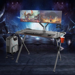 Стол компьютерный игровой Eureka X1 S, чёрный