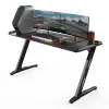 Стол компьютерный игровой Eureka Z60 c RGB подсветкой, чёрный