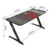 Стол компьютерный игровой Eureka Z60 c RGB подсветкой, чёрный