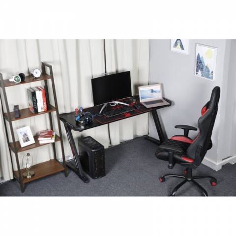 Стол компьютерный игровой Eureka Z60 c RGB подсветкой, чёрный