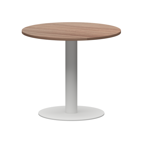 Стол круглый АМ-Д90 Темный шимо/Белый 900x900x760 Арго-М