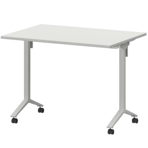 Стол мобильный складной МБ22-100.70 Белый/Белый 1000x700x750 Моби