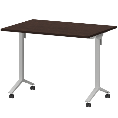 Стол мобильный складной МБ22-100.70 Дуб венге/Белый 1000x700x750 Моби