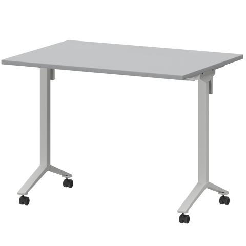 Стол мобильный складной МБ22-100.70 Серый/Белый 1000x700x750 Моби