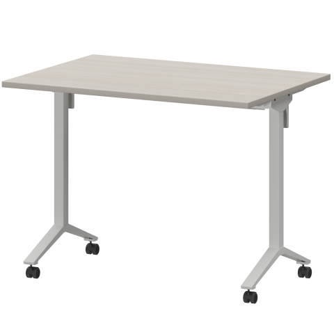 Стол мобильный складной МБ22-100.70 Ясень шимо/Белый 1000x700x750 Моби