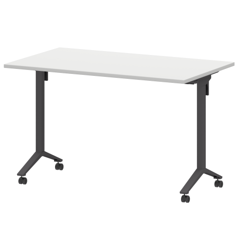 Стол мобильный складной МБ22-120.70 Белый/Антрацит 1200x700x750 Моби