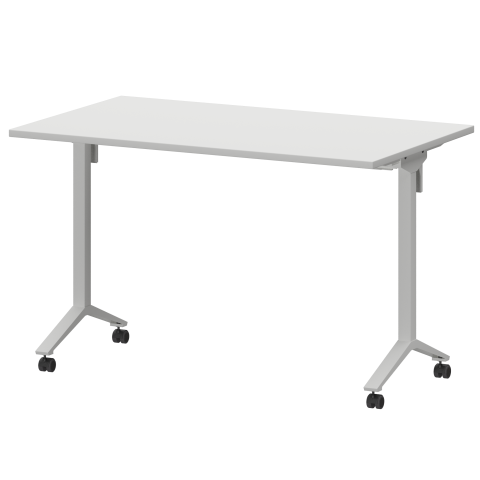 Стол мобильный складной МБ22-120.70 Белый/Белый 1200x700x750 Моби
