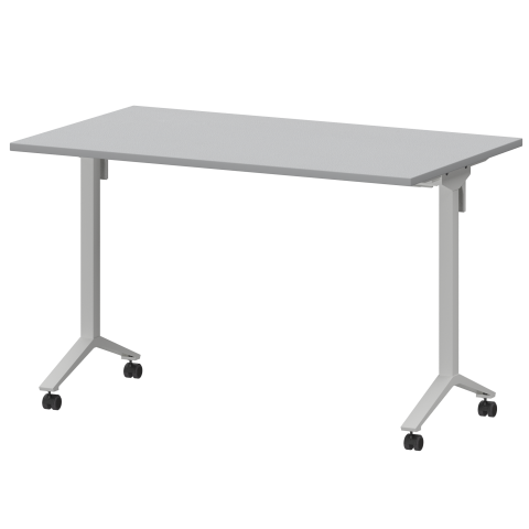 Стол мобильный складной МБ22-120.70 Серый/Белый 1200x700x750 Моби