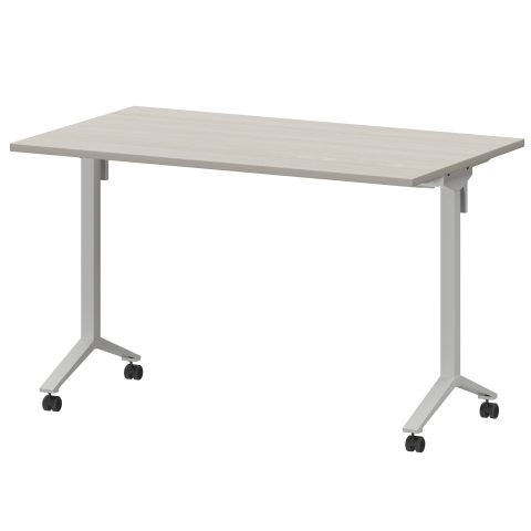 Стол мобильный складной МБ22-120.70 Ясень шимо/Белый 1200x700x750 Моби