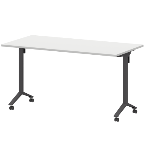 Стол мобильный складной МБ22-140.70 Белый/Антрацит 1400x700x750 Моби