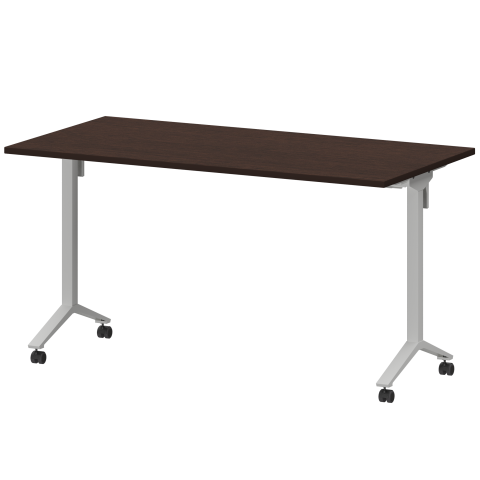 Стол мобильный складной МБ22-140.70 Дуб венге/Белый 1400x700x750 Моби