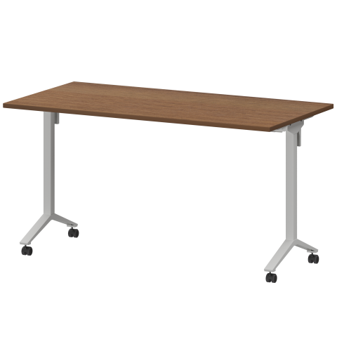 Стол мобильный складной МБ22-140.70 Орех/Белый 1400x700x750 Моби