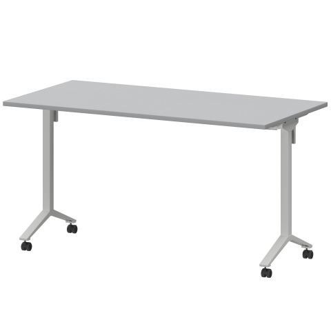 Стол мобильный складной МБ22-140.70 Серый/Белый 1400x700x750 Моби