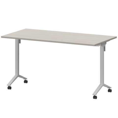 Стол мобильный складной МБ22-140.70 Ясень шимо/Белый 1400x700x750 Моби