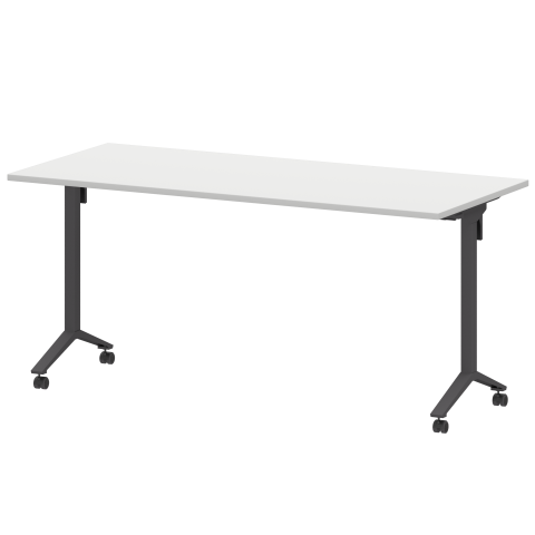 Стол мобильный складной МБ22-160.70 Белый/Антрацит 1600x700x750 Моби
