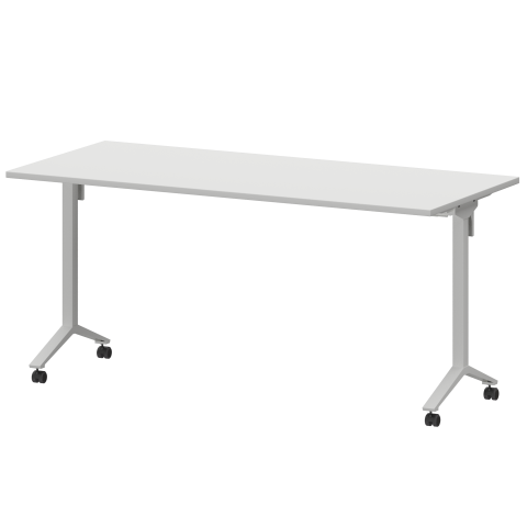Стол мобильный складной МБ22-160.70 Белый/Белый 1600x700x750 Моби
