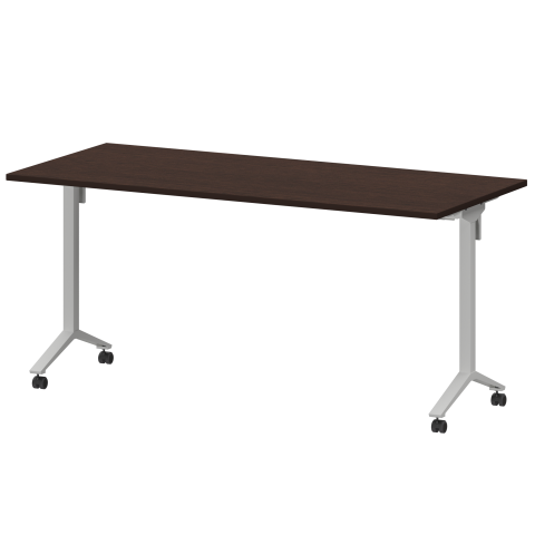 Стол мобильный складной МБ22-160.70 Дуб венге/Белый 1600x700x750 Моби