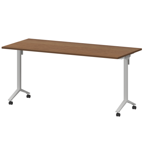 Стол мобильный складной МБ22-160.70 Орех/Белый 1600x700x750 Моби