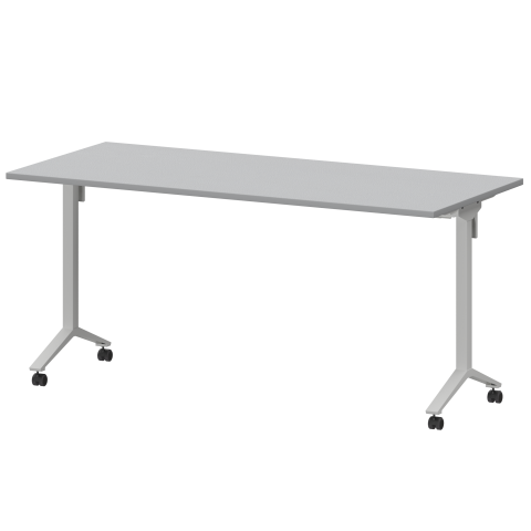 Стол мобильный складной МБ22-160.70 Серый/Белый 1600x700x750 Моби