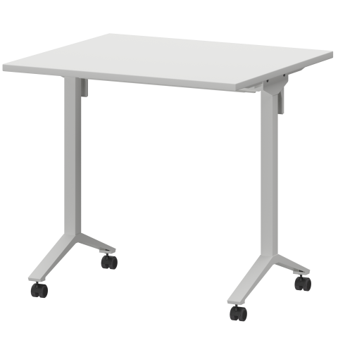 Стол мобильный складной МБ22-80.70 Белый/Белый 800x700x750 Моби