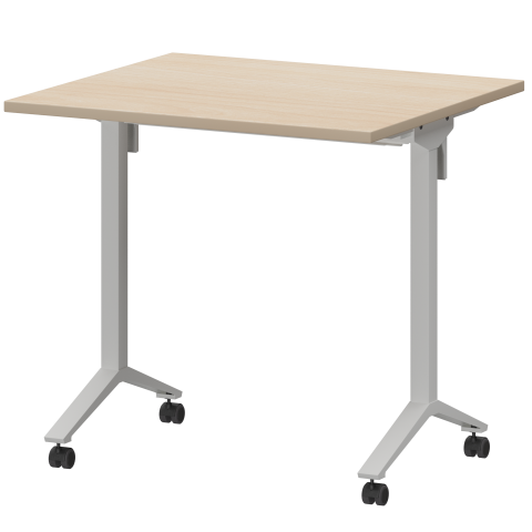 Стол мобильный складной МБ22-80.70 Бук/Белый 800x700x750 Моби