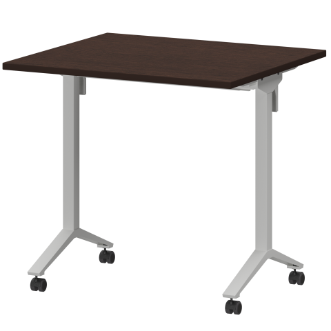 Стол мобильный складной МБ22-80.70 Дуб венге/Белый 800x700x750 Моби