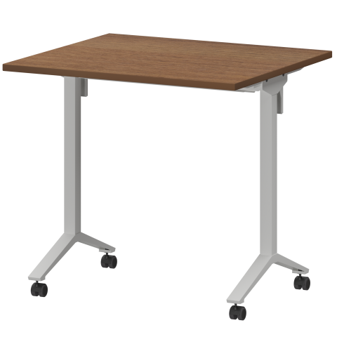 Стол мобильный складной МБ22-80.70 Орех/Белый 800x700x750 Моби