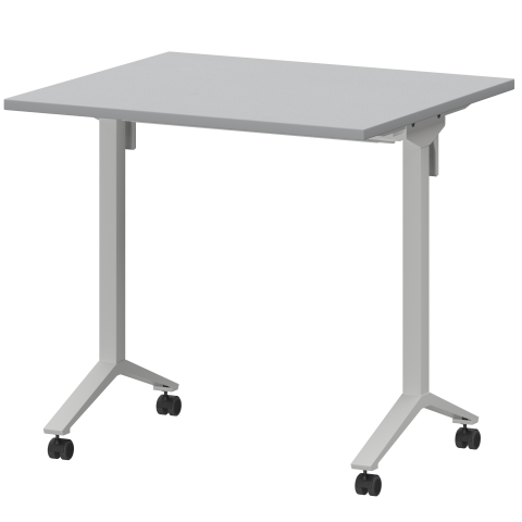 Стол мобильный складной МБ22-80.70 Серый/Белый 800x700x750 Моби