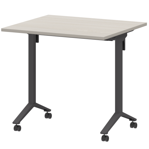 Стол мобильный складной МБ22-80.70 Ясень шимо/Антрацит 800x700x750 Моби