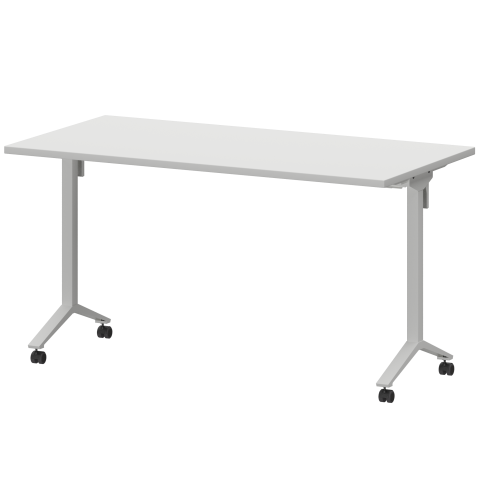 Стол мобильный складной МБ25-140.70 Белый/Белый 1400x700x750 Моби