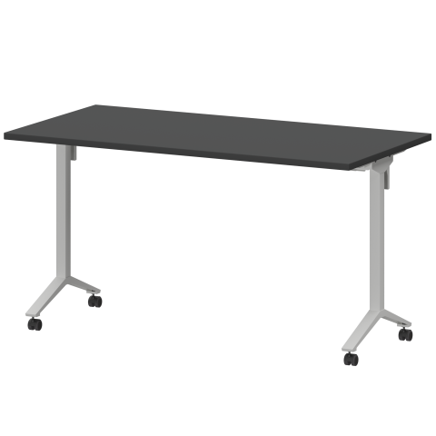 Стол мобильный складной МБ25-140.70 Графит/Белый 1400x700x750 Моби