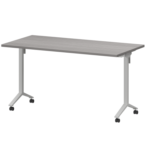 Стол мобильный складной МБ25-140.70 Лиственница/Белый 1400x700x750 Моби