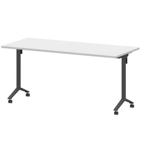 Стол мобильный складной МБ25-160.70 Белый/Антрацит 1600x700x750 Моби