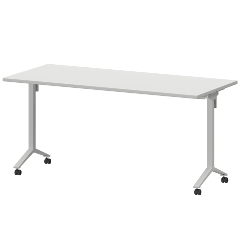 Стол мобильный складной МБ25-160.70 Белый/Белый 1600x700x750 Моби