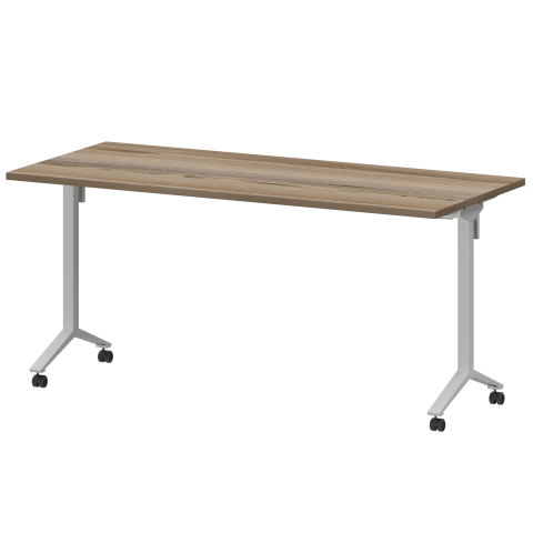 Стол мобильный складной МБ25-160.70 Дуб сафари/Белый 1600x700x750 Моби