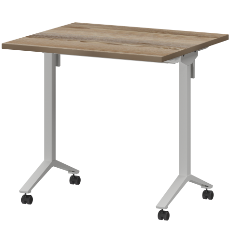 Стол мобильный складной МБ25-80.70 Дуб сафари/Белый 800x700x750 Моби