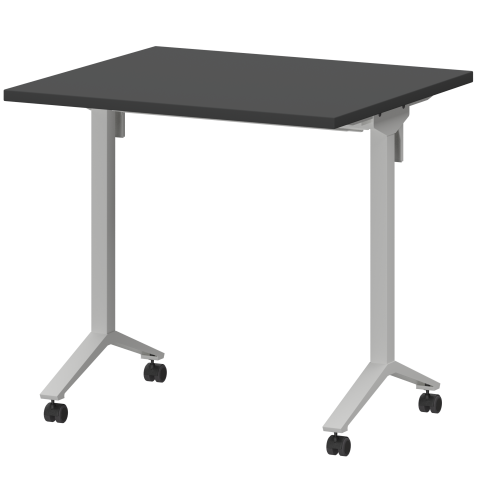Стол мобильный складной МБ25-80.70 Графит/Белый 800x700x750 Моби