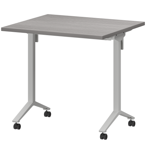 Стол мобильный складной МБ25-80.70 Лиственница/Белый 800x700x750 Моби