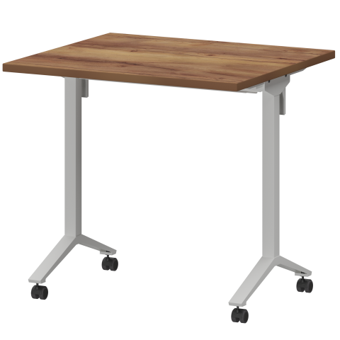 Стол мобильный складной МБ25-80.70 Таксония/Белый 800x700x750 Моби