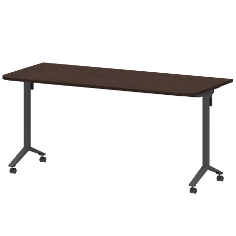 Стол мобильный складной радиусный МБ22-160.70Р Дуб венге/Антрацит 1600x700x750 Моби