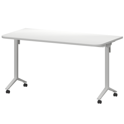Стол мобильный складной МБ25-160.70 Белый/Белый 1600x700x750 Моби