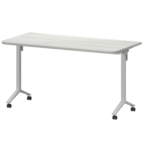 Стол мобильный складной радиусный МБ25-140.70Р Сосна винтер/Белый 1400x700x750 Моби