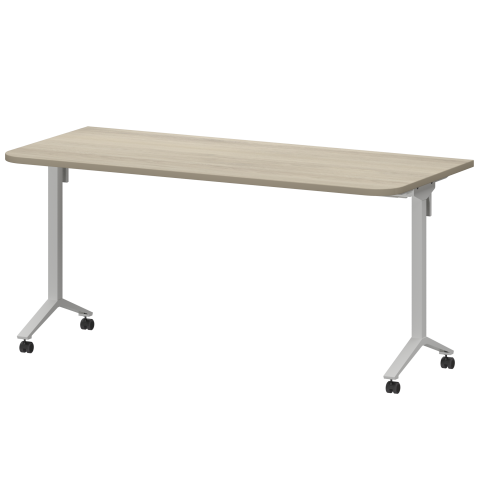 Стол мобильный складной радиусный МБ25-160.70Р Кронберг/Белый 1600x700x750 Моби