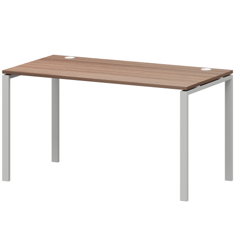 Стол на металлокаркасе АМ-003.60 Темный шимо/Белый 1400x600x760 Арго-М