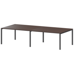 Стол на металлокаркасе для заседаний АМП-240 Дуб венге/Антрацит 2400x1236x760 Арго-М