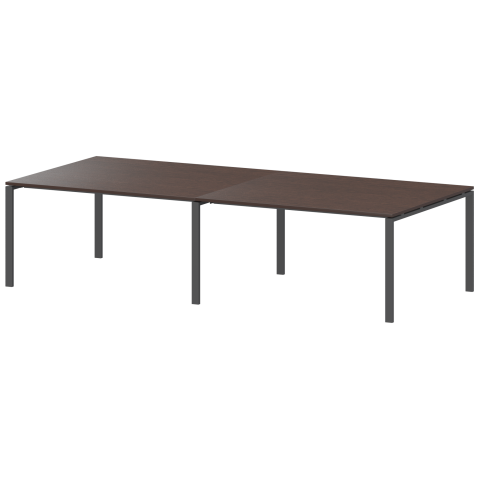 Стол на металлокаркасе для заседаний АМП-320 Дуб венге/Антрацит 3200x1236x760 Арго-М