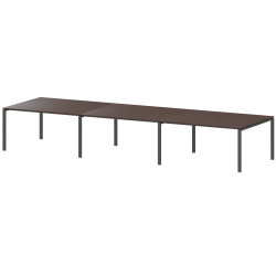 Стол на металлокаркасе для заседаний АМП-480 Дуб венге/Антрацит 4800x1236x760 Арго-М