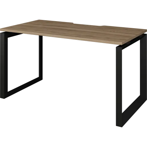 Стол на металлокаркасе НТМП.О-140 Дуб сафари/Антрацит 1400x730x750 Аргентум-МП